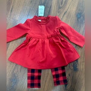 First Impressions girls set 12 Months Red NWT